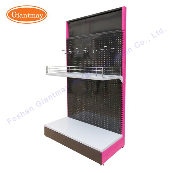 Quality Multi-Function Floor Standing Metal Stand Pegboard Counter Display for sale