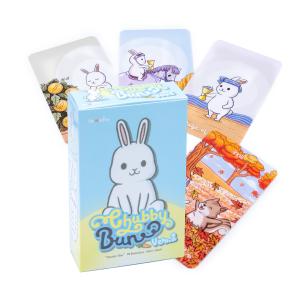 China Chubby Bun Rabbit Tarot Game Card Printing In Panton Colors wholesale
