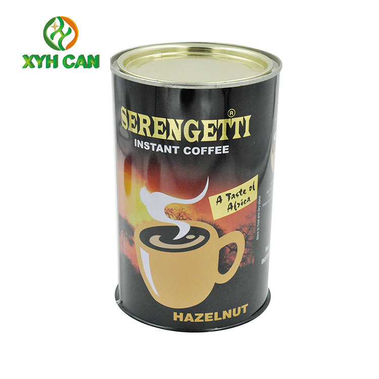 Coffee Tin Can with CMYK Customized Printing Tinplate Hight Can Adjustable