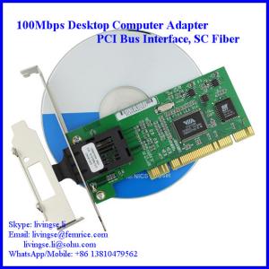 China PCI Bus Interface, 100Mbps Desktop Computer Fiber Optic Network Adapter, VIA VT6105M Chipset, SC Fiber wholesale