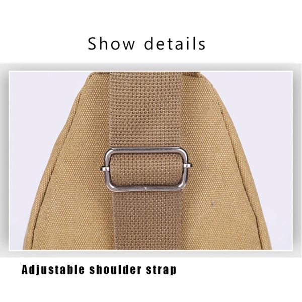 Men Sling Crossbody Bag Sports Chest Picnic Canvas Messenger Bag