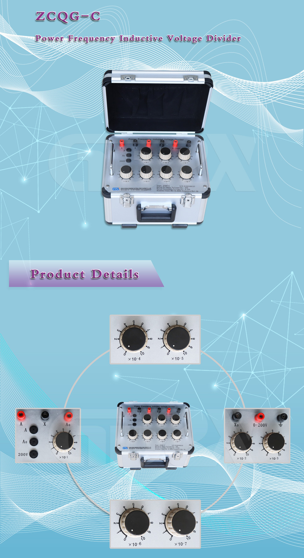 Power Frequency Inductive Voltage Divider High Precision Good Linearity