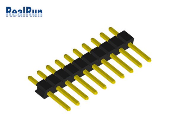 Quality 1x10P UL94V-0 Single Row Pin Header  PA6T PBT PCB Board Connector for sale