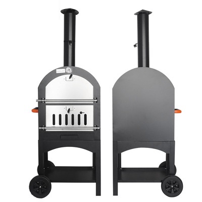Outdoor Courtyard Charcoal Oven for Baking Pizza Portable and 30.5*30.5cm Stone Size