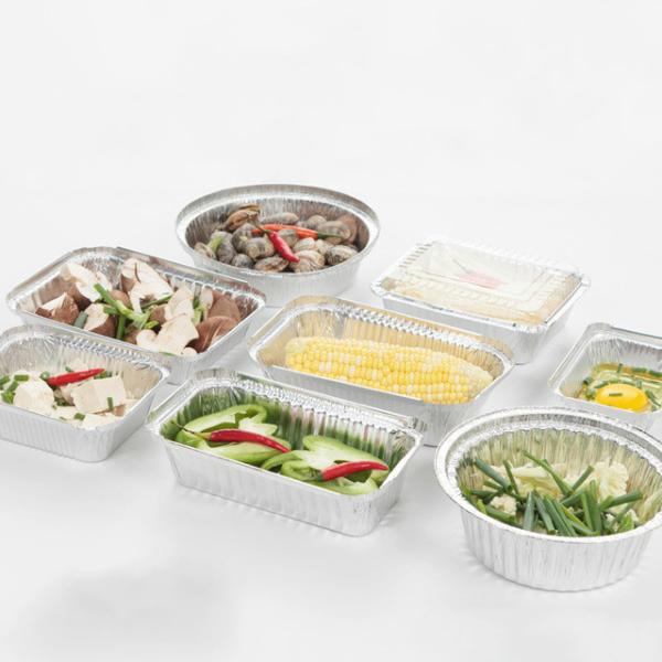 Small Size Rectangular Foil Trays 230ml 100 Moisture Proof