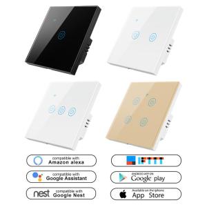 China White 10A Wifi Wall Touch Switch 1 Gang Smart Light Switch With Remote Control wholesale