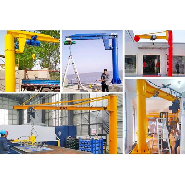 7.5 Ton Pillar Mounted Jib Crane Anti Collision System BZD Type Cantilever Crane