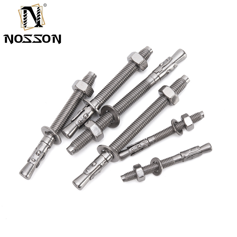 Extended Double Head Bolt Threaded Rod System of Measurement Stainless Steel Wall Threading Screw and Nut Set M6 M8 M16