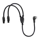NEMA 5-15P to Dual PowerCON Y Splitter Cable for Stage Lighting