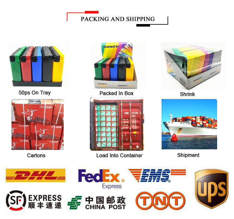 Wholesale Portable Colorful Plastic Disposable and Refillable Torch Lighter