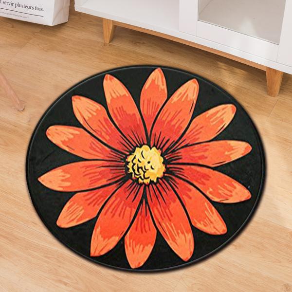 Quality Modern Minimalist Printed Chair Floor Mat Round Office Computer Floor Mat for sale