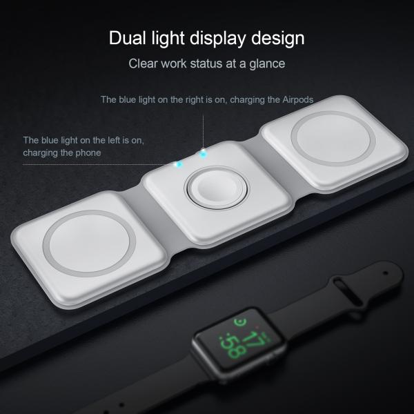15W Portable Wireless Charging Pad Charger For Qi Enabled Devices Lightweight 180g