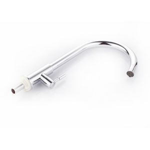 Kitchen Single Handle Sink Faucets Brass Chrome Plated Deck Mounted