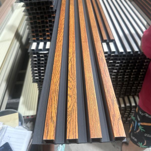 Wood Plastic Composite Cladding Fluted Wall Board WPC Interior Wall Panel