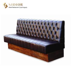 China Leather Upholstery Restaurant Booth Sofa 1m Length wholesale