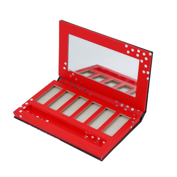 6 Colors Empty Eyeshadow Palette CMYK Pantone Makeup Palette With Brush