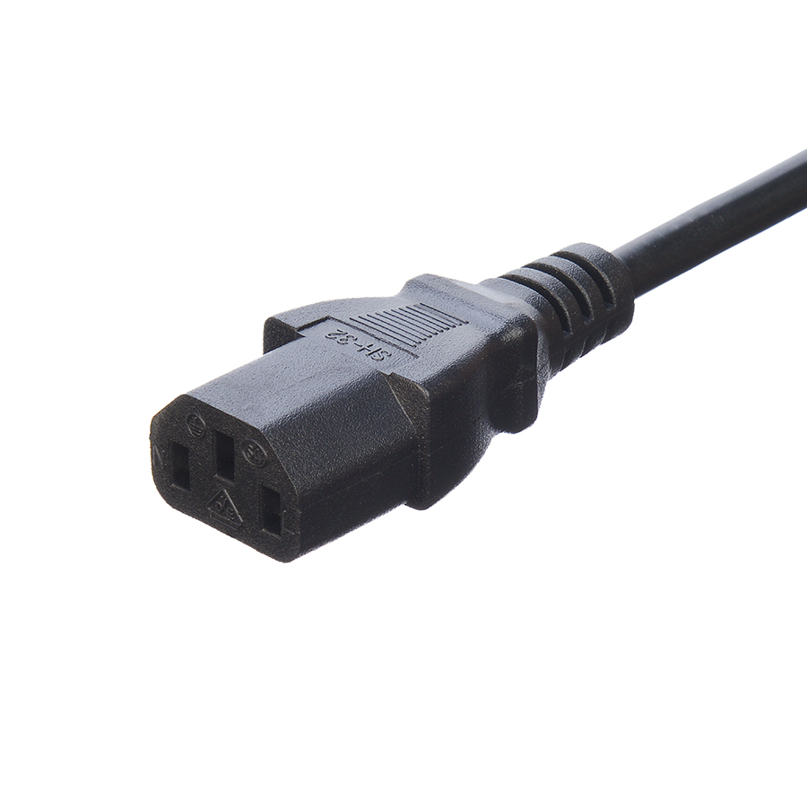 VDE Certificated Shucko CEE7/7 Plug with IEC C13 Connector Computer Power Cords Extension Cords Length 1.5M or Customized