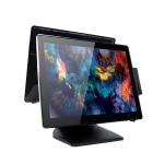 Dual 15 Inch Touch Screen Windows Pos Terminal Hide Line Design Stable Stand