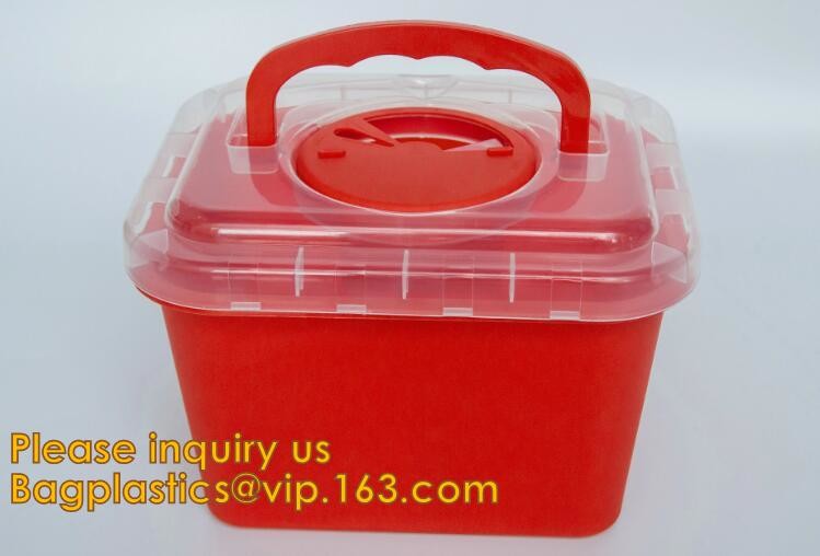 Plastic Hospital Medical Disposal Waste Sharp Container,plastic round sharps disposal container with lid BAGEASE PACKA