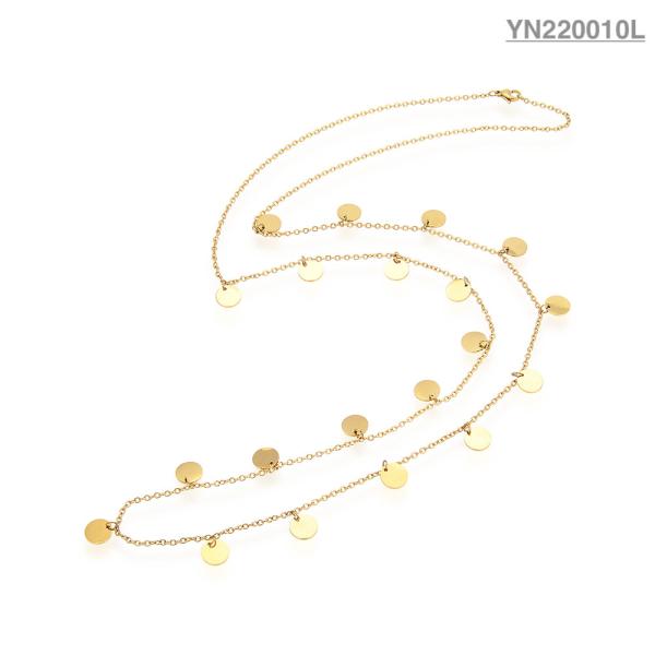 Quality Layered Round Shell Tassel Necklace for sale