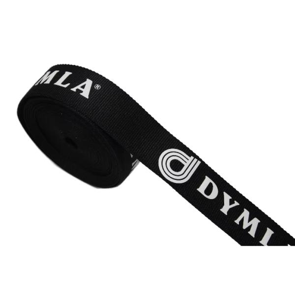 Printed Polyester Webbing 4cm Black Color Custom Logo High Strength Belt