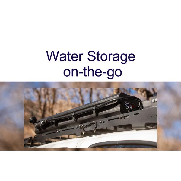 Aluminium Rooftop Water Storage Tanks 18L Included Mounting Hardware