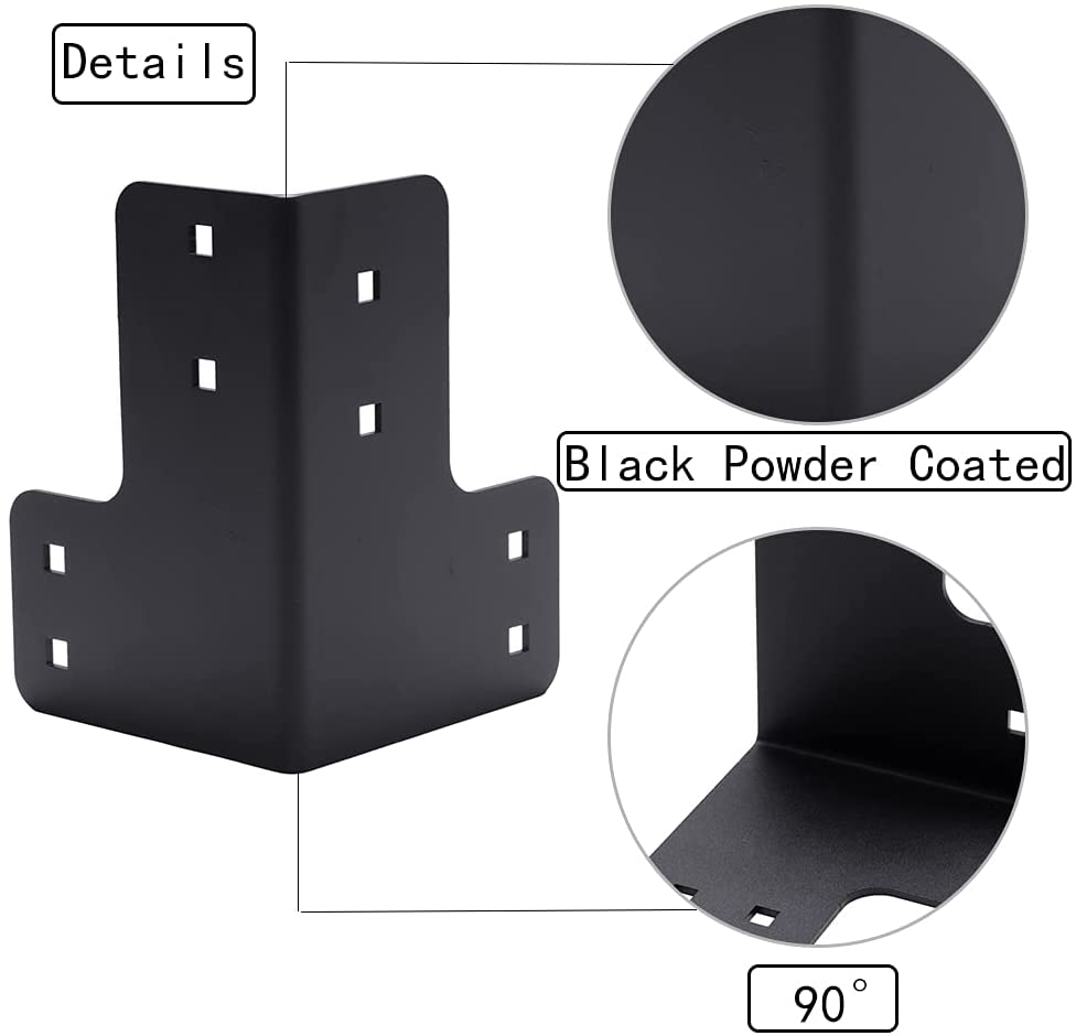 Powder Coated Steel Workbench Corner Brackets Kit for Sturdy Desk Platform Table