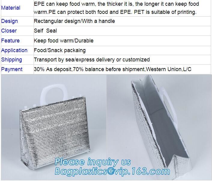 Customized logo printing insulated food delivery cooler bag,wholesale waterproof food delivery thermal bags bagplastics