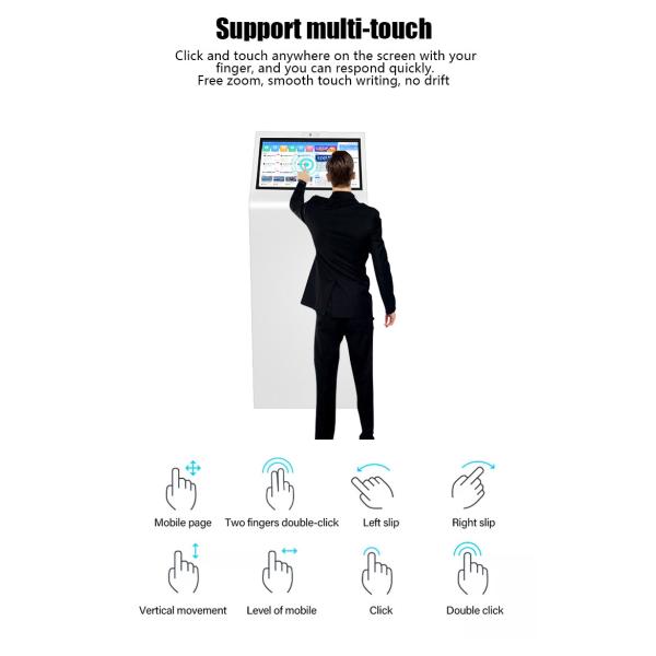 21.5" PCAP Touch Screen Kiosk With Queue Management System For Hospital And Bank
