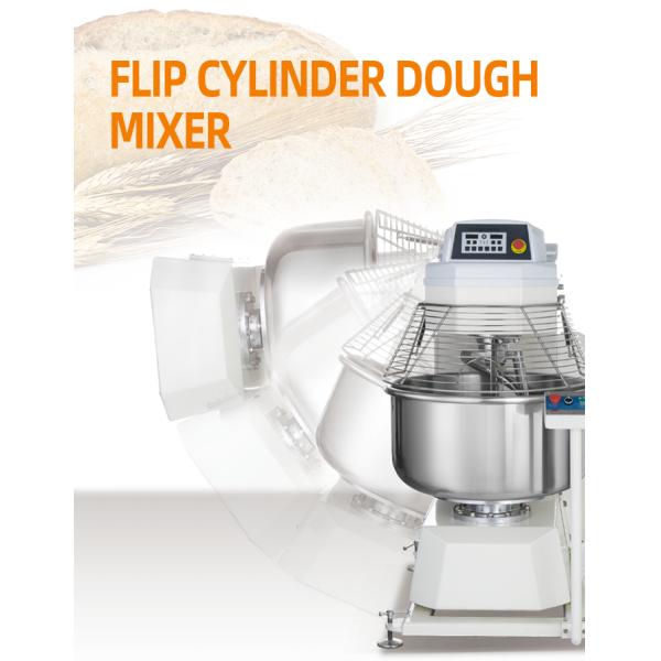 Bakery Kitchen Dough Kneading Machine Automatic Tipping With Cylinder Tank