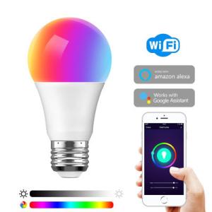China Home 110-240v RGB Wifi Smart LED Light Bulb Remote Or Voice Controlled on sale