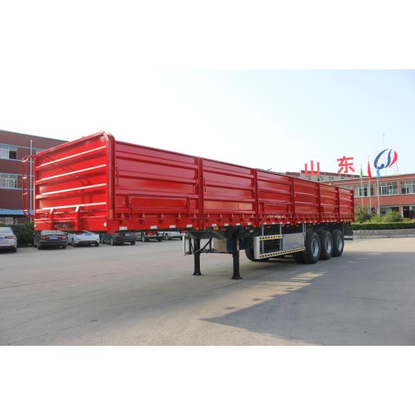 Steel High Bed Semi-trailer Truck 3 axles 60Ton cargo carrier truck trailers with good