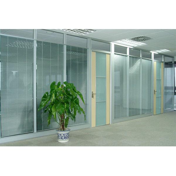 80mm Demountable Glass Wall Systems For Office Space 44db Soundproof