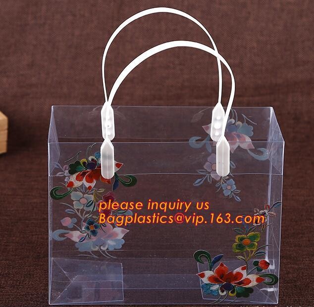 Promotional customized high quality soft loop plastic cloth bag,manufacturer custom soft loop handle polyethylene PE pla