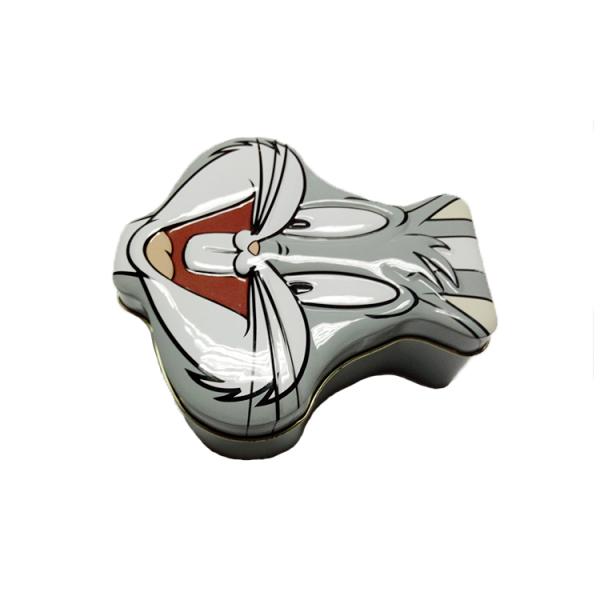 Irregular Shape Biscuit Gift Box , Customized Logo Biscuit Metal Box