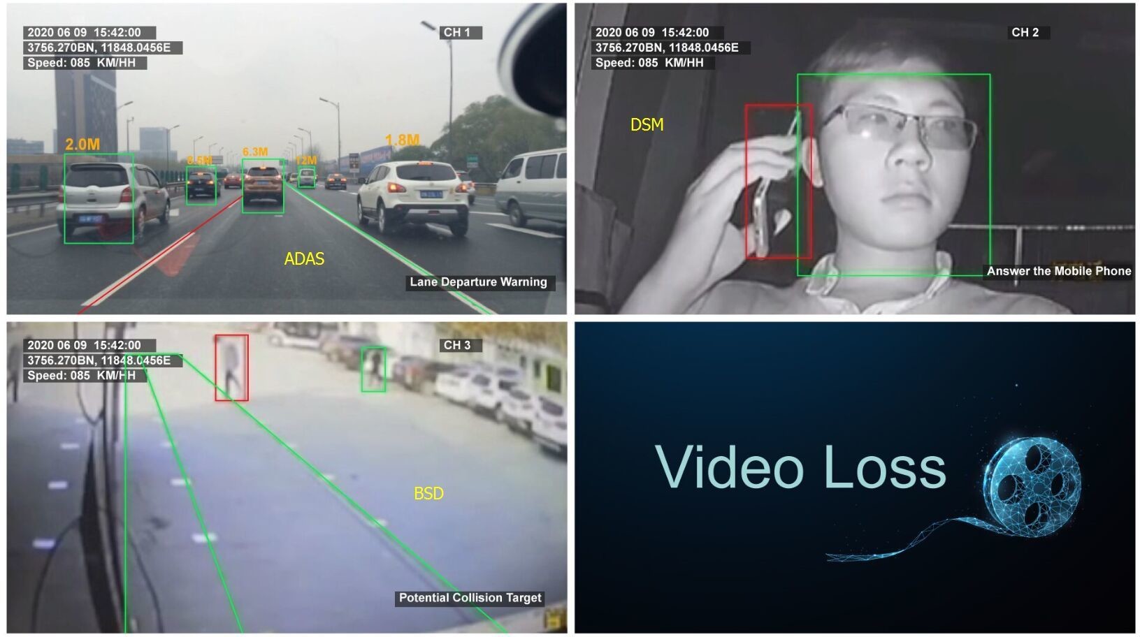 Vehicle CCTV Camera System 4 8 Channels 1080P WiFi 4G GPS AI Function IP Camera Car MDVR