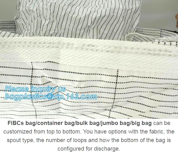 customizable PP u-panel baffle big bag /coated white woven PP jumbo bag/ventilated 4 panel baffle bag/all colors availab