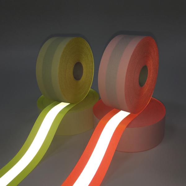 Fluorescent Color Fire Resistant Reflective Fabric Tape Applied To Fire Protection