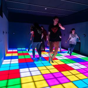 China Amusement Park Interactive Projection Hopscotch Floor Activate Games Grid Led Floor wholesale