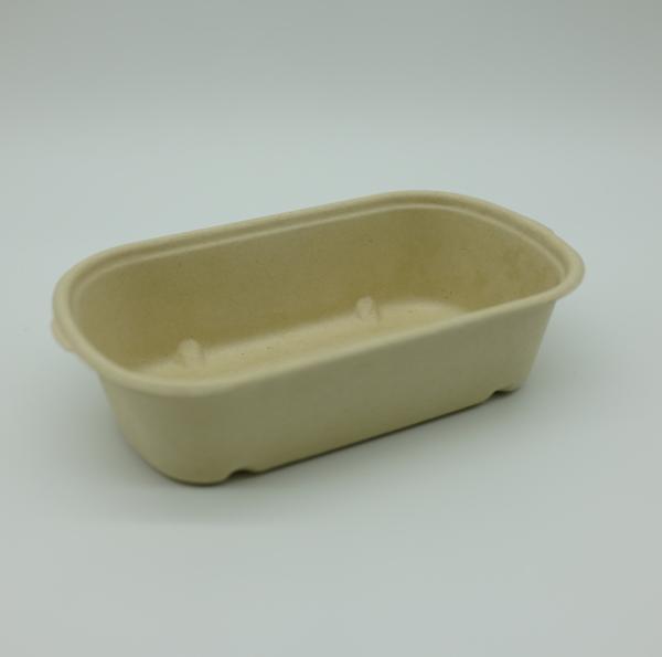 Hot Cold Molded Pulp Trays Microwavable No Artificial Coating Natural Kraft