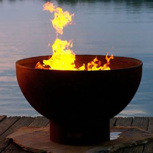 China Wood Burning Corten Steel Round Fire Pit For Outdoor Camping on sale China Wood Burning Corten Steel Round Fire Pit For Outdoor Camping on sale
