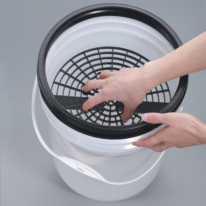 Black 5 Gallon Auto Car Washing Bucket With Seperate Insert Gamma Lid