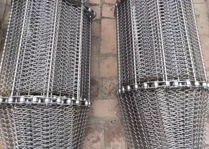 High Temperature Chain Mesh Conveyor Belt Customized Size For Wadding Machine