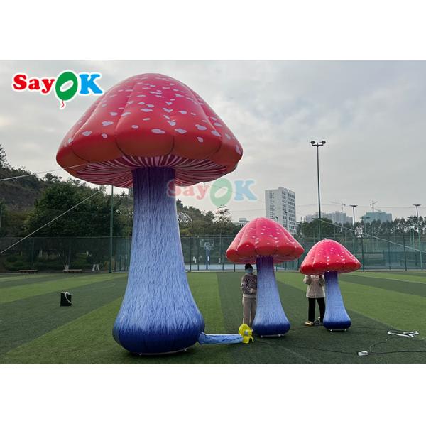 Giant Inflatable Mushroom Model Plant For Wonderland Blow Up Mushroom With Flower