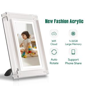 China 10 inch Acrylic Digital Photo Frame LCD IPS Screen desktop Video Display wholesale