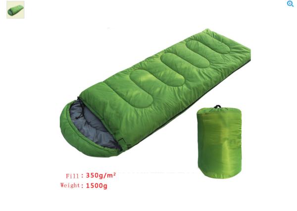Quality Compact Green Mountain Sleeping Bags Lightweight Backpack Envelope Pouch for sale