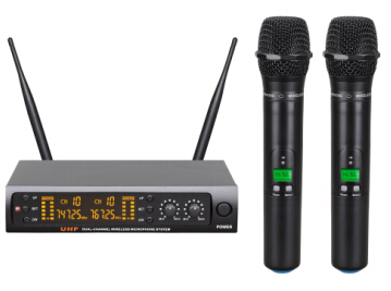 LS-8600 infrared PRO UHF DUAL cordless wireless microphone system PLL Rack-Mountable optional muti channel