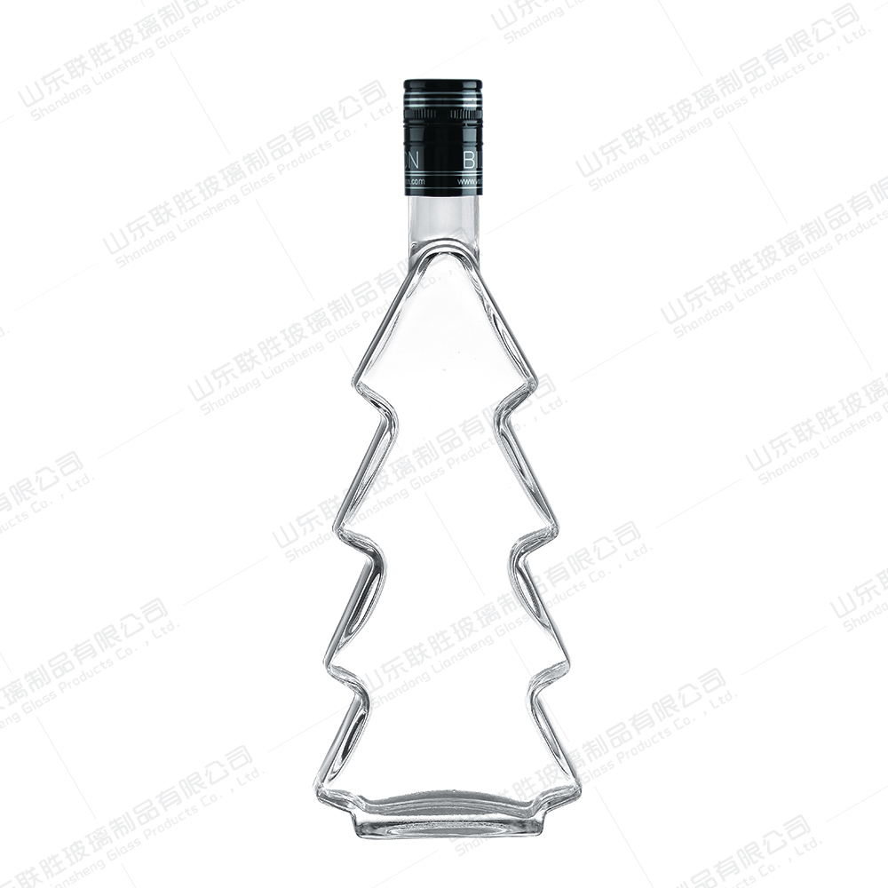 Glass Collar Frosted Clear Decorative Blown Fancy Liquor Wine Bottles for Requirements