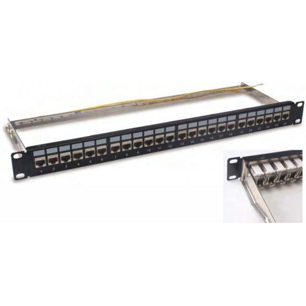 FTP CAT5E Shielded Patch Panel 1U Network empty shielded FTP STP 24 port blank patch panel