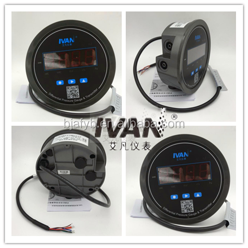 IVANPER 4-20mA Digital Differential Pressure Switch with Alarm LED Stainless Steel Case